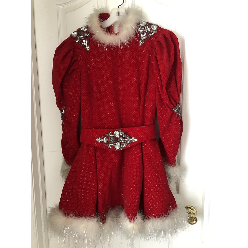 Vintage Rubies Costume Co. Christmas Costume Dress With Boot Covers And Hat NWOT